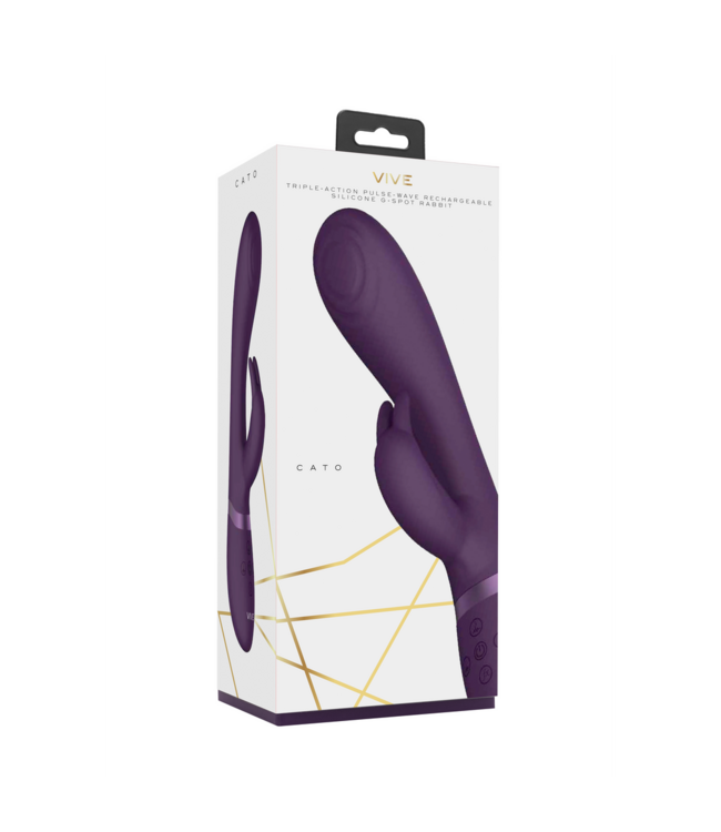 Vive Vive Trio Motor G-Spot Rabbit Met Pulsgolftechnologie Paars