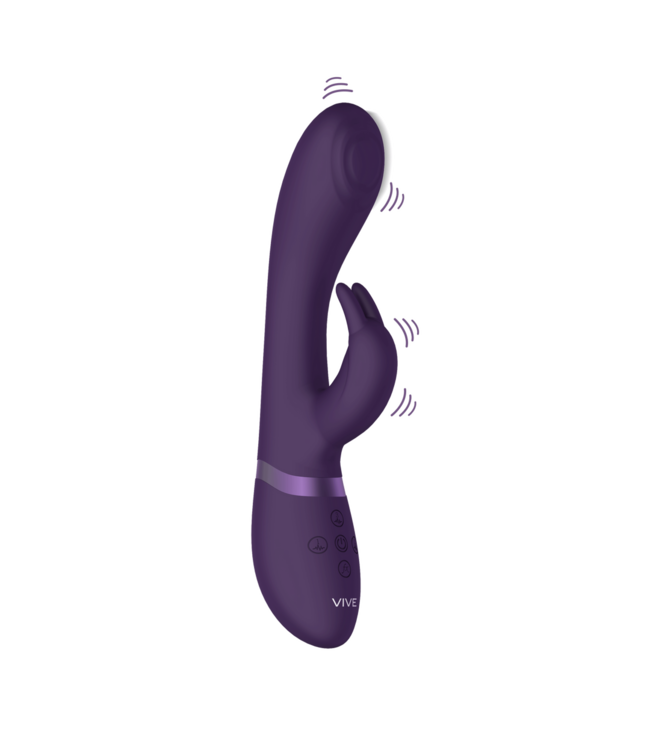 Vive Vive Trio Motor G-Spot Rabbit Met Pulsgolftechnologie Paars