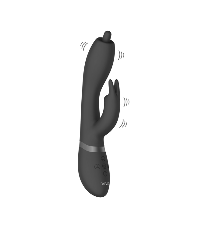 Vive Vive Nilo Pinpoint 360° Roterende G-spot Rabbit Vibrator Zwart