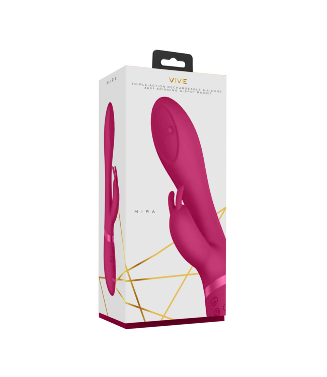 Vive Mira Pink Luxury Spinning G-Spot Rabbit | 10-Function Vibrator