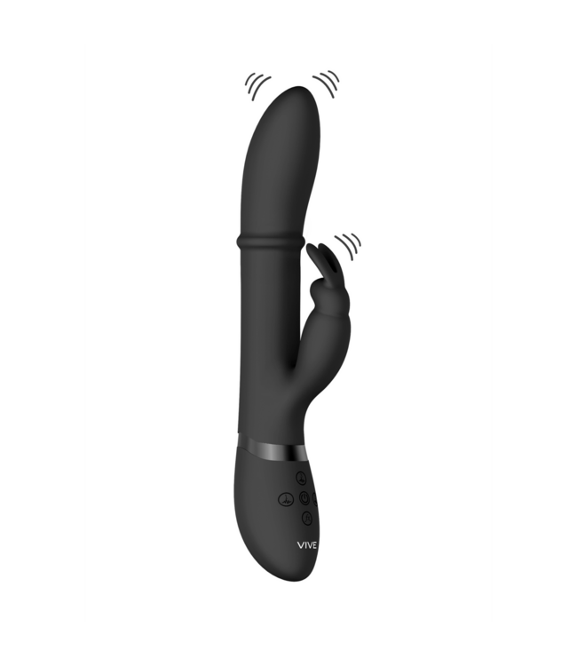 Vive Vive Halo Black Rabbit Vibrator - Powerful, Waterproof, 10 Vibes