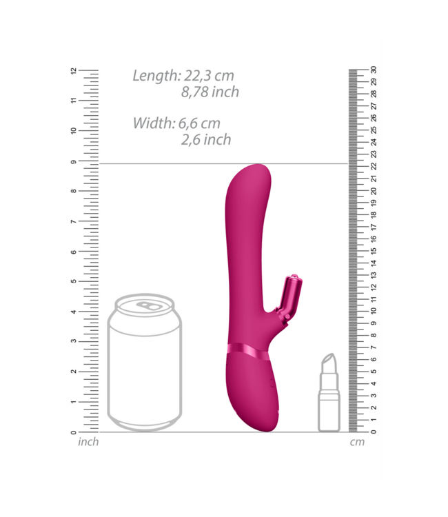 Vive Vive Luxe Multimotor Vibrator Roze Met 4 Verwisselbare Clitoris Sleeves