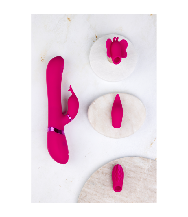 Vive Vive Etsu Luxe – Rosa Vibrator mit 3 Motoren & 4 Aufsätzen