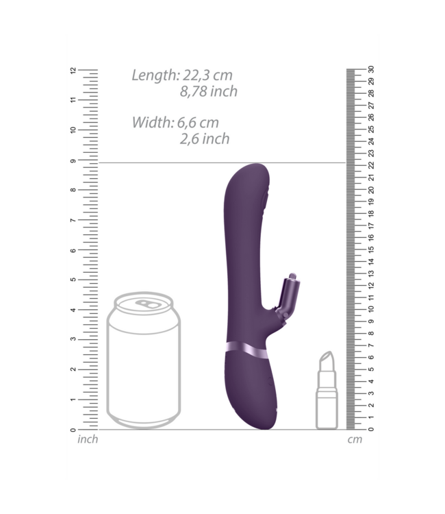 Vive Vive Etsu Luxus-Vibrator Lila – 3 Motoren, 100 Programme & 4 Aufsätze