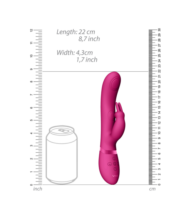 Vive Vive Intense 3 Motoren Vibrator Roze Met G-Spot En Pulsatie
