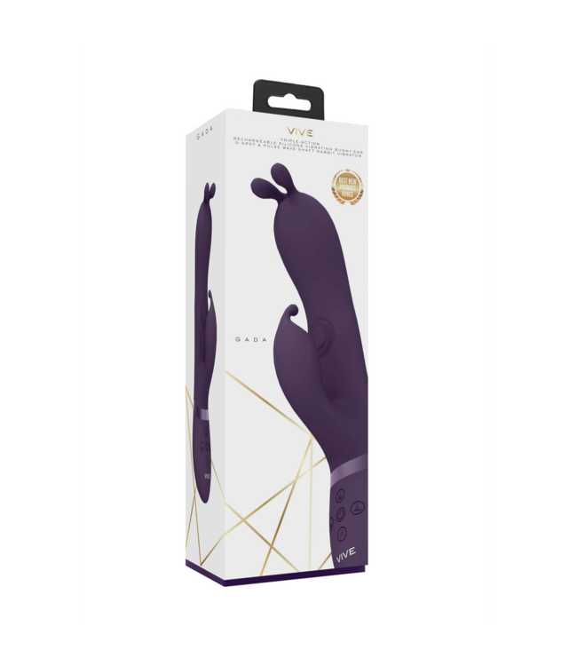 Vive Vive Gada Purple: 3-Motor Bluetooth Vibrator for G-Spot & Clitoral Bliss