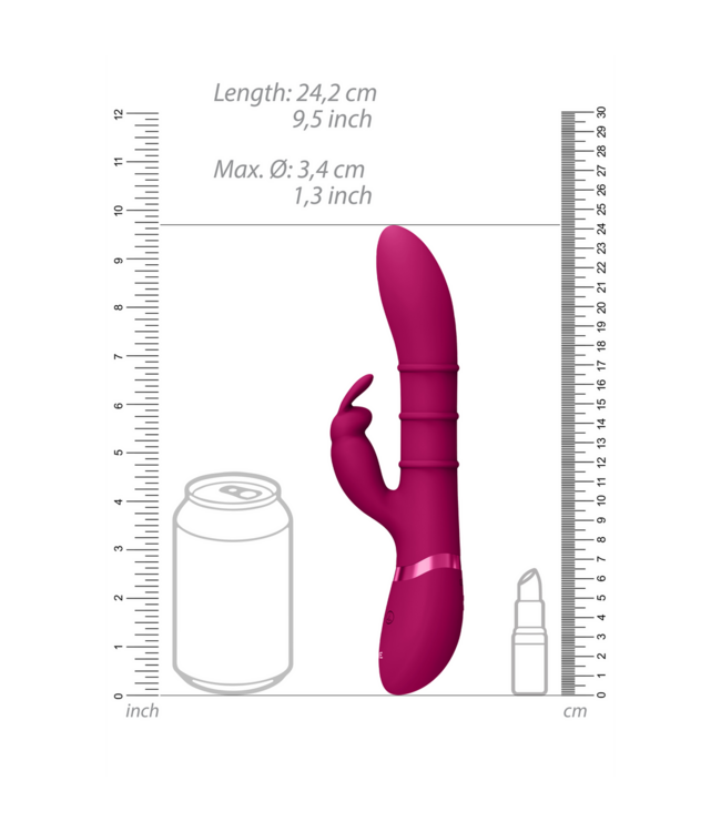 Vive Luxus Rabbit Vibrator Sora Pink – Wasserdicht mit 3 Motoren und Ringen