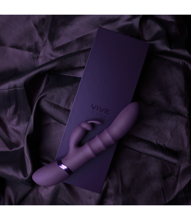 Vive Vive Sora Luxe Vibrator Paars Met 3 Motoren En Stimulerende Beweegbare Ringen