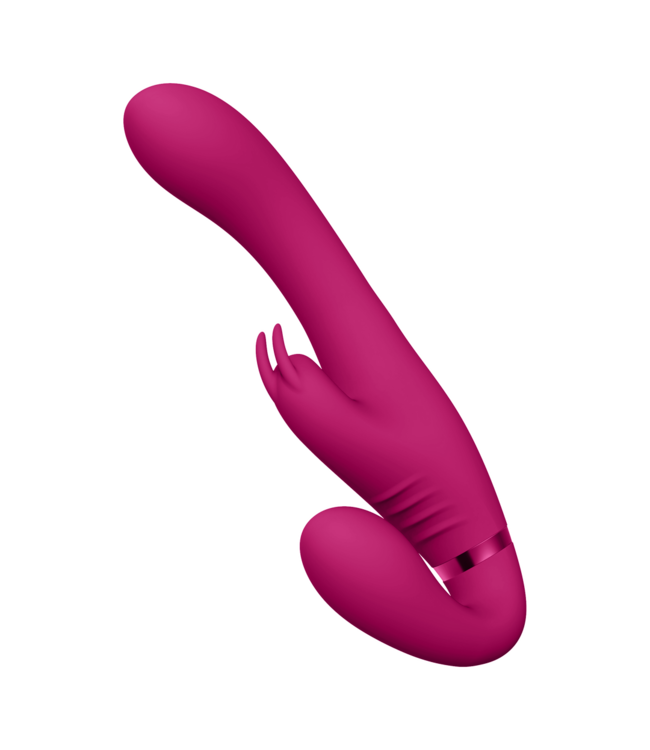 Vive Vive Duo Motor Strapless Strap-On Vibrator Roze Met 100+ Vibratiestanden