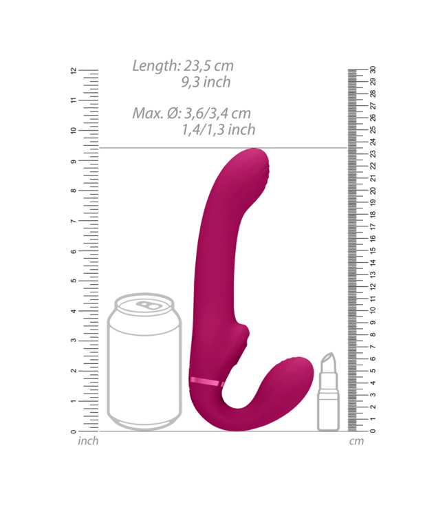 Vive Vive Ai Strapless Strap-On Met Dual Vibratie En Air Wave Technologie Roze