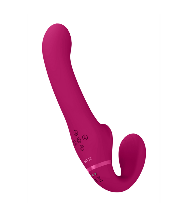 Vive Vive Ai Strapless Strap-On Met Dual Vibratie En Air Wave Technologie Roze