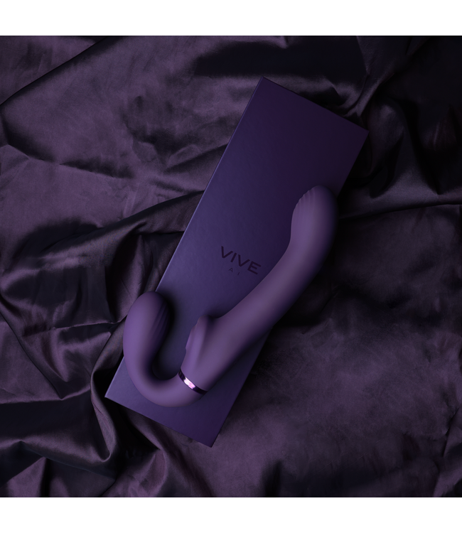 Vive Vive AI Doppelte Vibrations-Wellness in Lila – Strapless Strapon mit Luftwelle