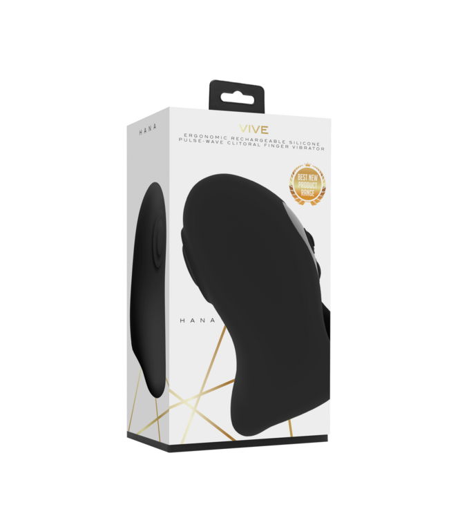 Vive Hana Pulsierender Fingervibrator – 10 Geschwindigkeiten, wasserdicht, schwarz