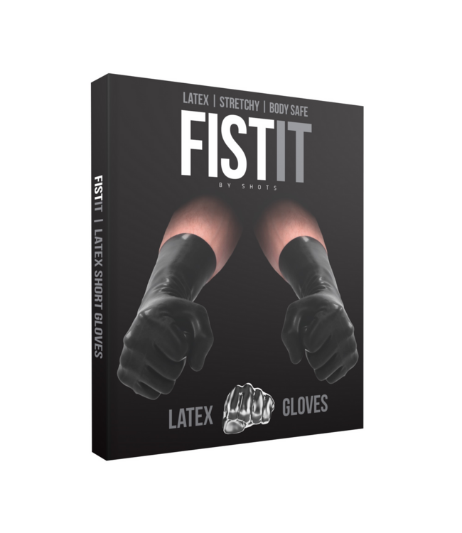 Fist It by Shots Fist-It Unisex Zwarte Latex Handschoenen 33,5 cm – Dun, Sterk & Comfortabel