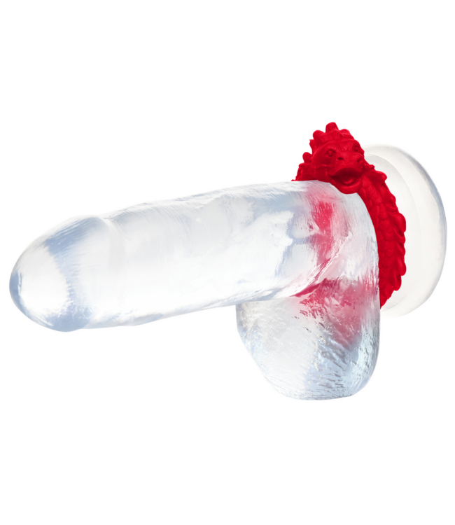 Creature Cocks Rode Siliconen Penisring Met Draak Design 7 cm - Comfortabele C-Ring