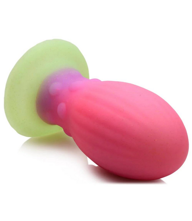 Creature Cocks Alien Xeno Glow Ei 13,3 cm Roze Paars Groen Siliconen Lichtgevend
