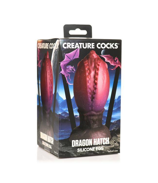 Creature Cocks Dragon Hatch Siliconen Babydraak Ei 13,5 cm Met Ribbels