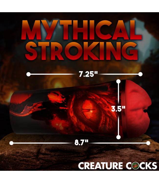 Creature Cocks Dragon Snatch Red: Fire-Breathing Pleasure Stroker with Intense Texture