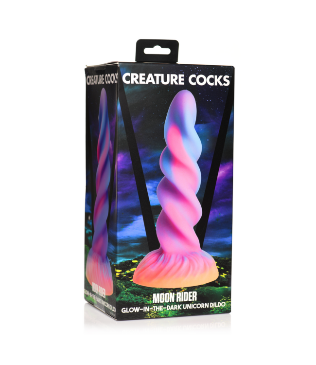 Creature Cocks Moon Rider Unicorn Dildo – 18.1 cm Glowing Silicone Fun