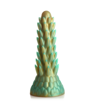 Creature Cocks Stacheliger Silikon-Dildo 19,5 cm – Stegosaurus-Inspiration in Grün