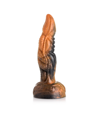 Creature Cocks Silicone Tentakel Dildo 20,3 cm Met Marmering In Rood, Oranje En Bruin