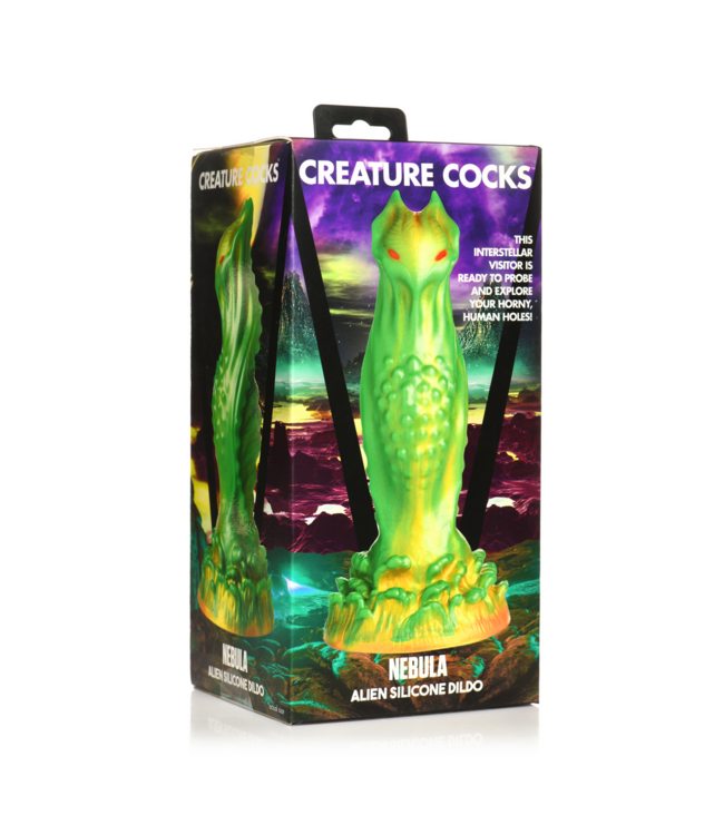 Creature Cocks Nebula Alien Siliconen Dildo Groen 19,5 cm Met Zuignap En Harnascompatibel