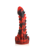 Creature Cocks Rood/Zwarte Demon Draak Dildo Van Siliconen Met Schubben 16,8 cm