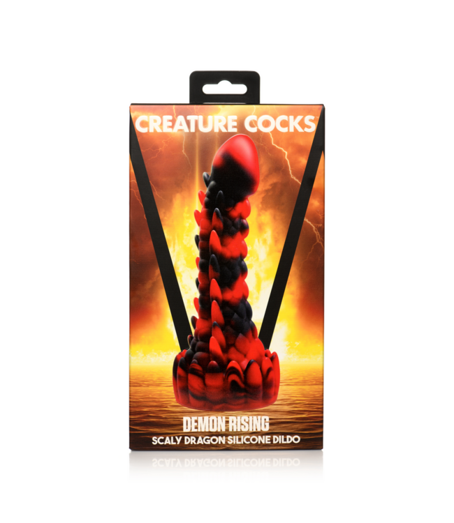 Creature Cocks Drachen-Dildo Rot/Schwarz 14,8 cm – Eleganz aus Silikon für Fantasien