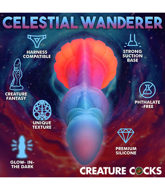 Creature Cocks Siliconen Alien Dildo 23 cm Met Lichtgevende Glow-in-the-Dark Functionaliteit