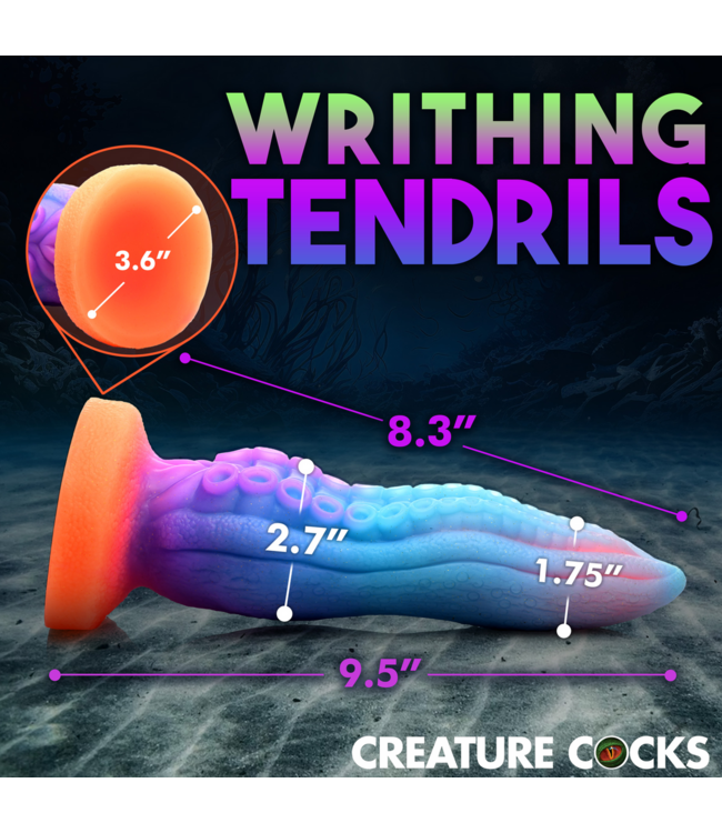 Creature Cocks Glow-in-the-Dark Tentacle Dildo - 25.4 cm Sensual Experience