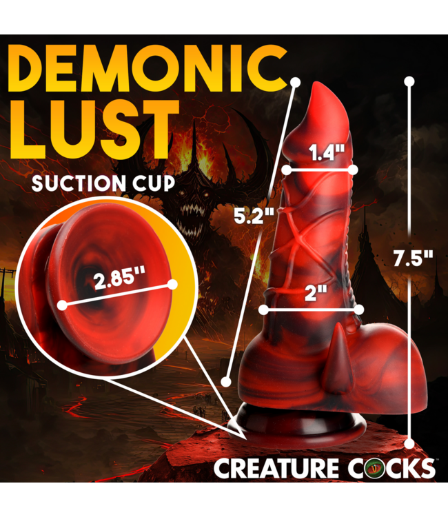 Creature Cocks Teuflisch Lustvoll: Horny Devil Dämon Silikon-Dildo 19 cm in Rot