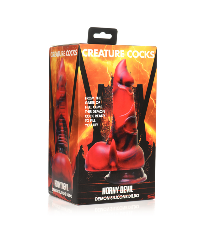 Creature Cocks Teuflisch Lustvoll: Horny Devil Dämon Silikon-Dildo 19 cm in Rot