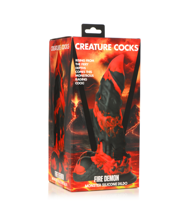 Creature Cocks Creature Cocks Siliconen Dildo Met Zuignap Basis 22 cm Rood/Zwart