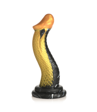 Creature Cocks Luxuriöser Cobra-Vibrator: Goldene Schlange mit S-Kurve für maximales Vergnügen