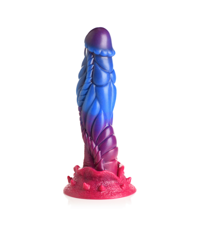 Creature Cocks Kosmische Siliconen Dildo 23 cm Paars Met Sterrenprint – XR Brands