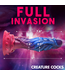 Creature Cocks Kosmischer Silikon-Dildo in Blau-Lila-Rosa mit glitzernden Sternen 23 cm