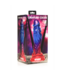 Creature Cocks Kosmischer Silikon-Dildo in Blau-Lila-Rosa mit glitzernden Sternen 23 cm