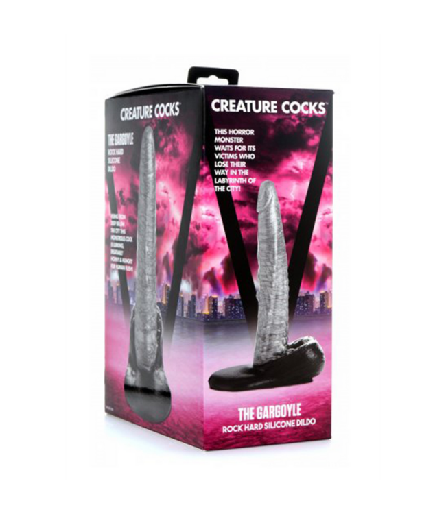 Creature Cocks Gargoyle Silikondildo 23,6 cm – Texturiertes Vergnügen mit Saugnapf