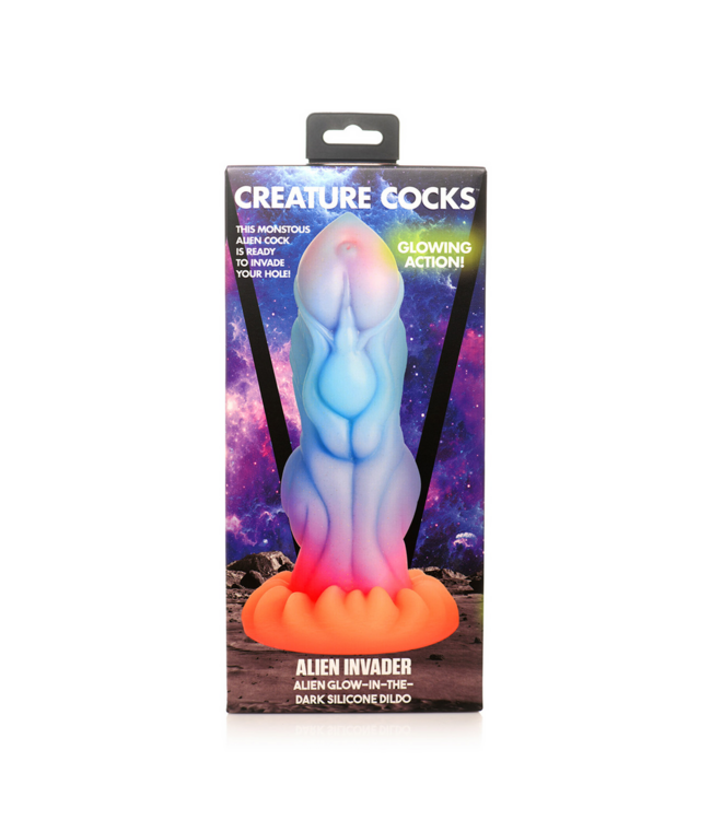 Creature Cocks Glow-in-the-Dark Siliconen Alien Dildo 20,3 cm - Veilige Ftalatenvrije Staaf