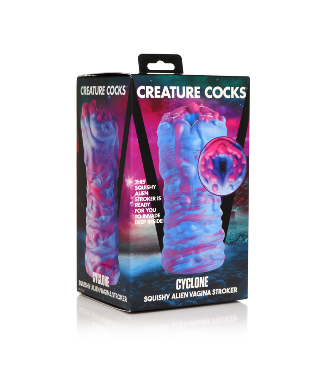Creature Cocks Cyclone Alien Silicone Stroker: Textured Pleasure in Purple
