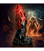 Creature Cocks XR Brands Siliconen Dildo 22,3 cm - Rood/Zwart Met Textuur Voor Intens Stimulatie