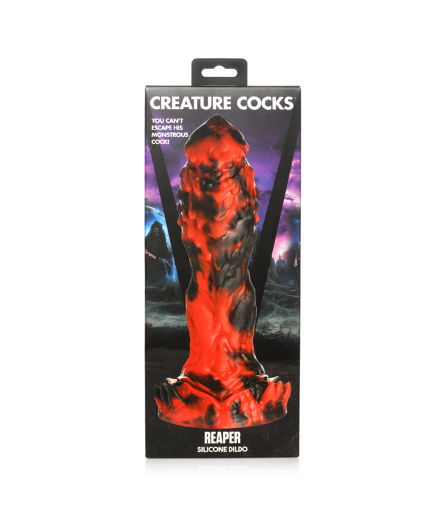 Creature Cocks Magere Hein Dildo 24 cm – Roter & Schwarzer Genuss mit Intensiv-Stimulation