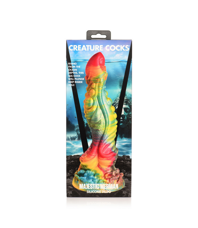Creature Cocks Majestic Merman 25.9 cm - Iridescent Silicone Dildo for Adventurous Fun