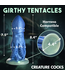 Creature Cocks Iriserende Blauwe Siliconen Octopus Dildo XL 21,5 cm Met Textuurzuigers