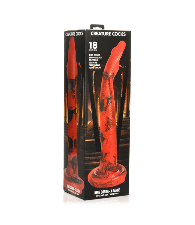 Creature Cocks Siliconen Anal Dildo 45,7 cm Met Zuignap En Strapon Compatibiliteit Rood/Zwart