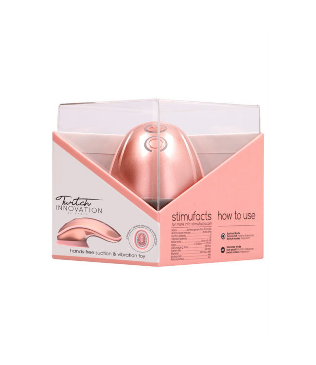 Twitch Innovation Twitch Hands-Free Stimulator - 10 Vibes & 4 Suction, Pink