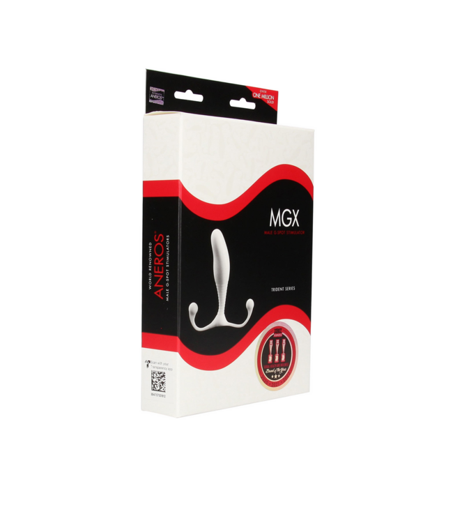 Aneros Aneros MGX Prostaatstimulator Wit Met Geribbelde Steel En Perineummassage