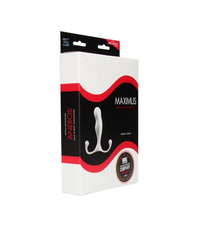 Aneros Maximus Trident White: Ultimate Silicone Prostate Massager for Pleasure