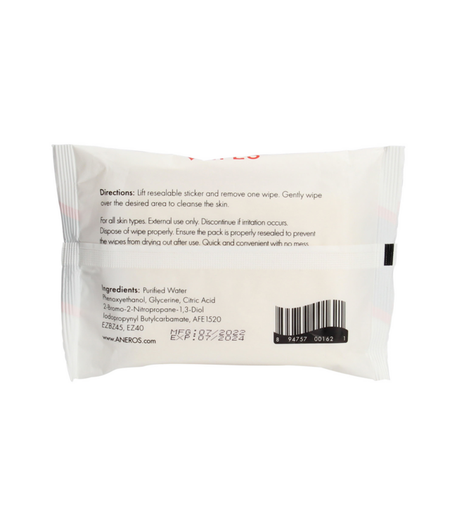 Aneros Aneros Wipes - 25 Antibacterial Bamboo Wipes for Clean, Eco-Friendly Care