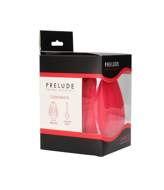 Aneros Aneros Enema Bulb Kit Rood Met Slow-Flow En Eenrichtingsklep Voor Controle